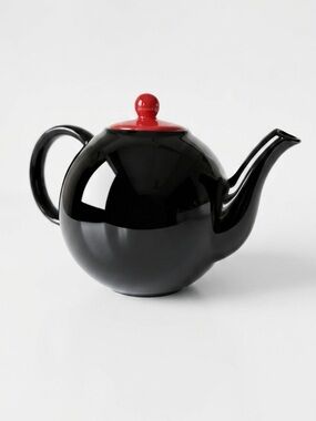 Rare Vintage 1970s Pagnossin Black and Red Ironstone Teapot – Hard-to-Find Color
